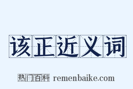 该正近义词是什么意思的图片
